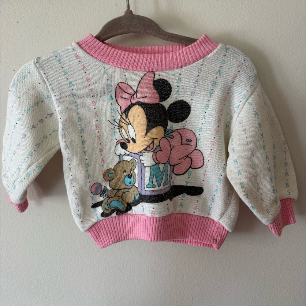 Vintage Disney babies baby Minnie Mouse sweater
